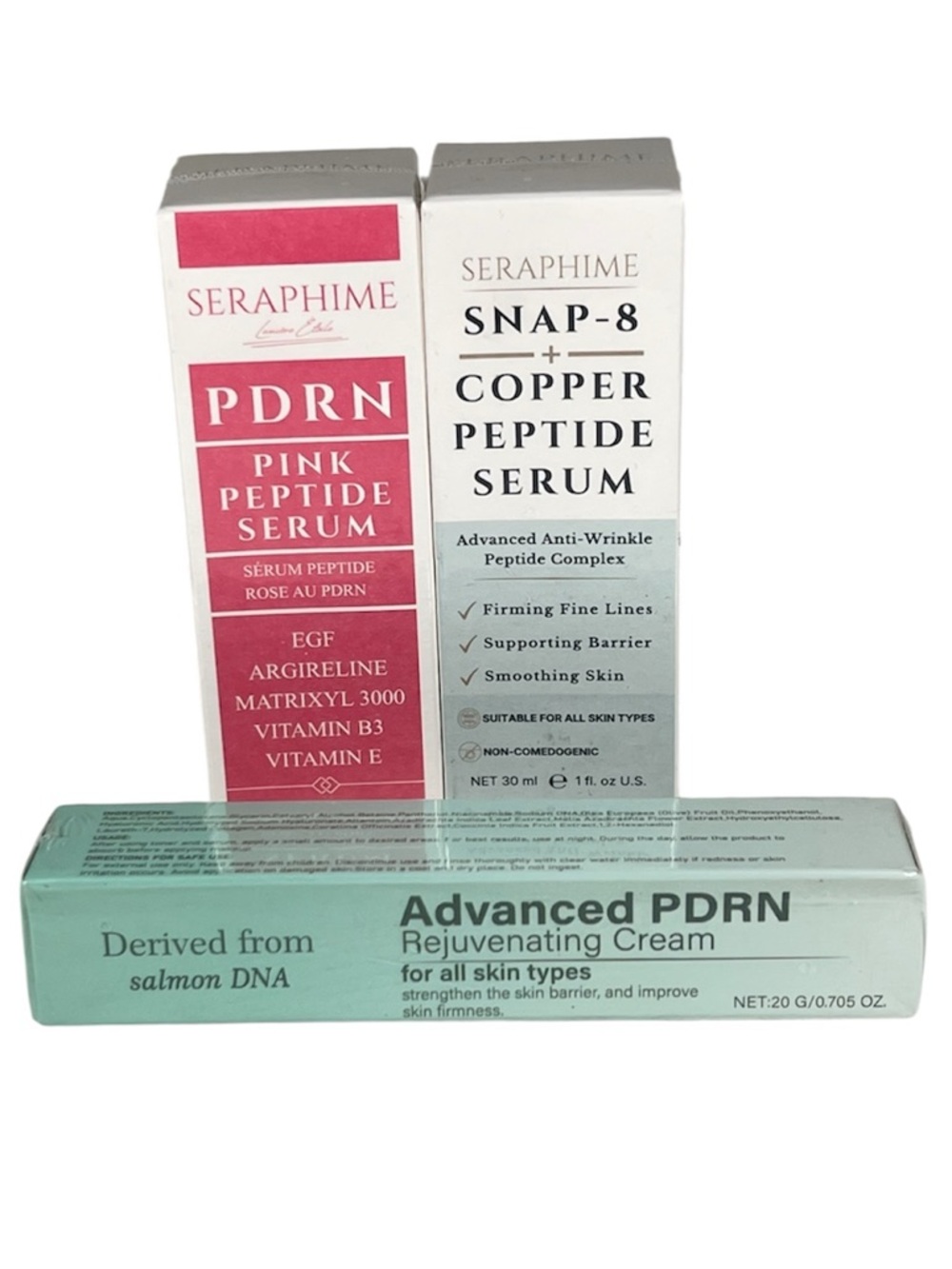 PDRN Pink Peptide Copper Peptide Serum & Advanced PDRN Rejuvenating Cream Bundle